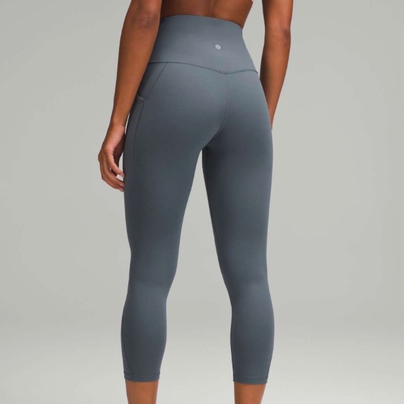 Lululemon Align High-Rise Crop with Pockets 23" in Oil Grey (Size 2) - Picture 3 of 11